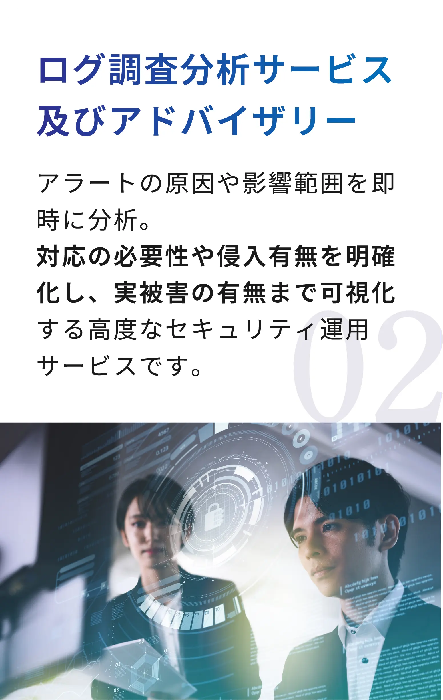 02 ログ調査分析サービス及びアドバイザリー