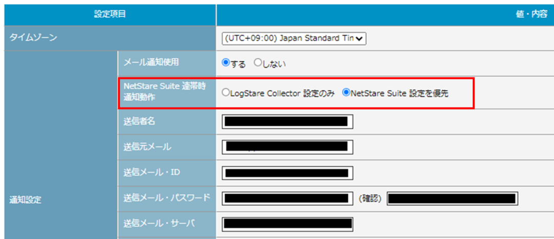 NetStare Suite設定を優先