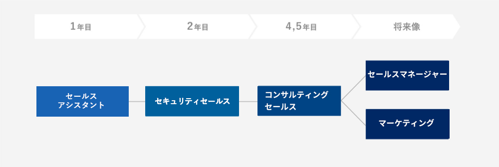 戦略コンサルタント（営業）のキャリアステップイメージ